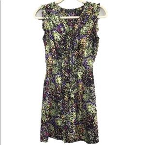 Anthropologie THML Sleeveless Ruffle Multicolored Casual Dress